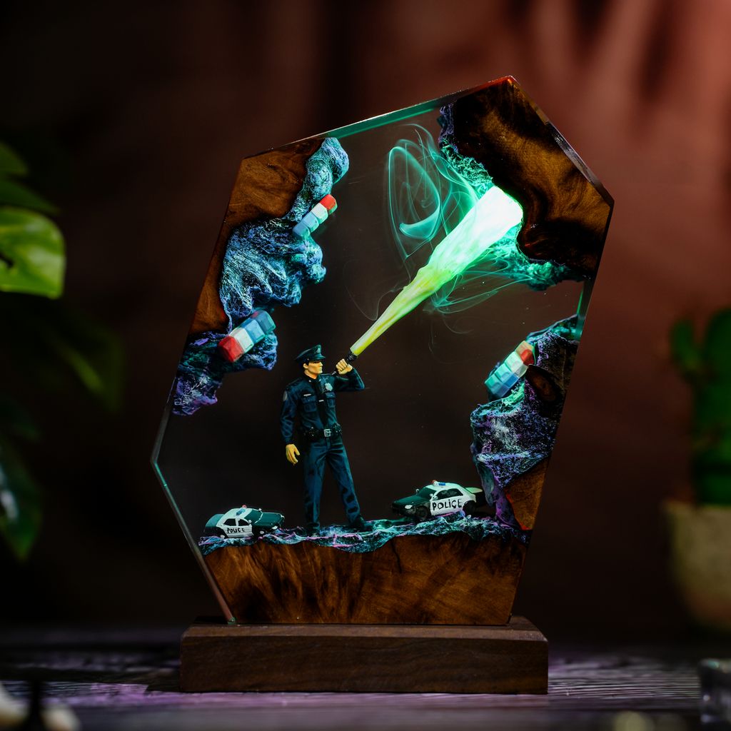 Police Resin Lamp