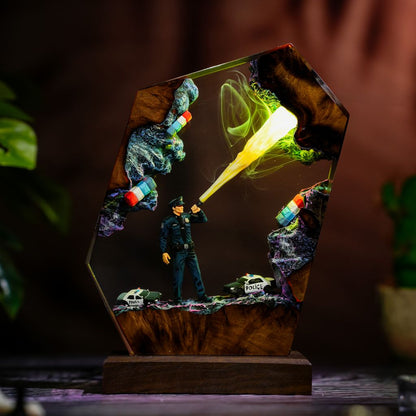 Police Resin Lamp