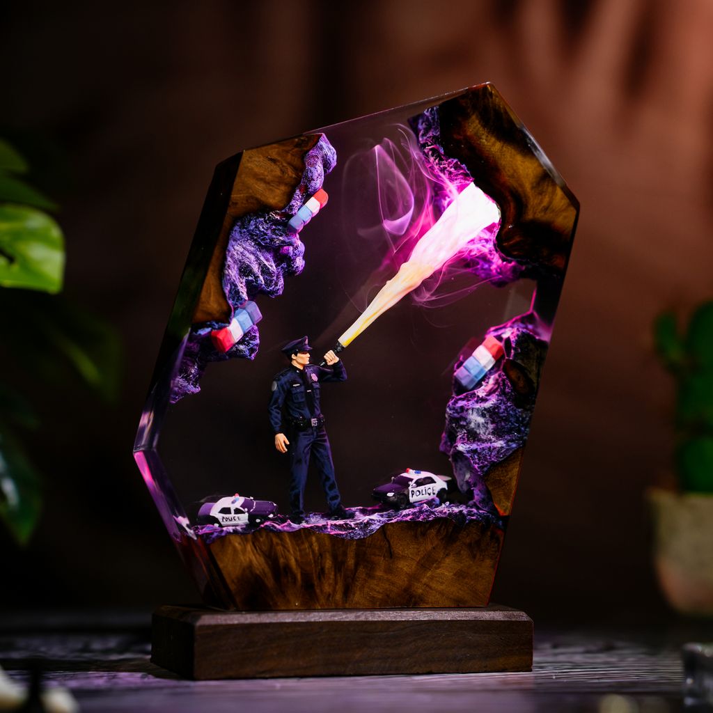 Police Resin Lamp
