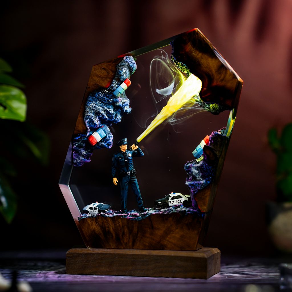 Police Resin Lamp