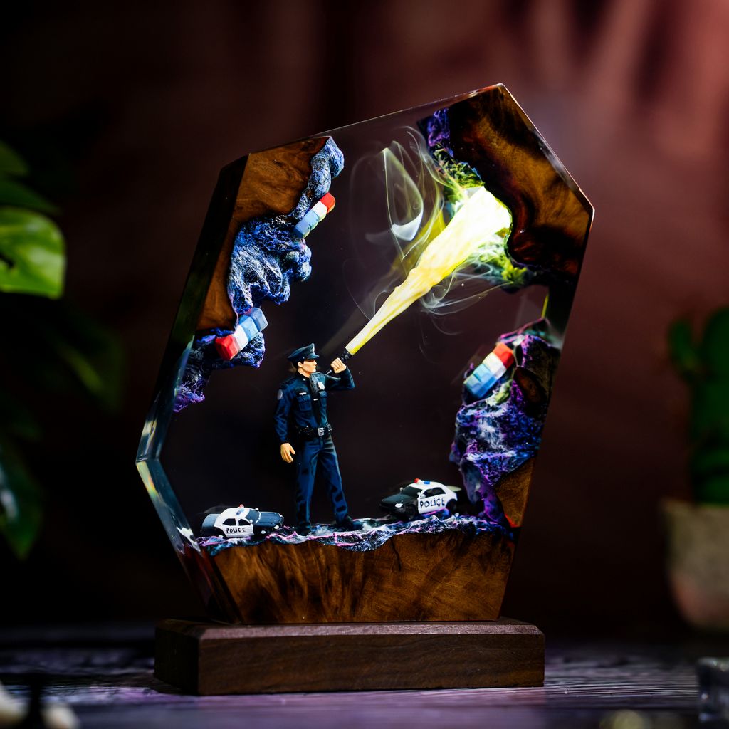 Police Resin Lamp