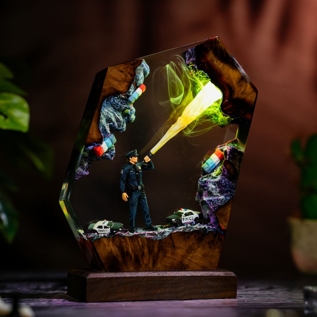 Police Resin Lamp