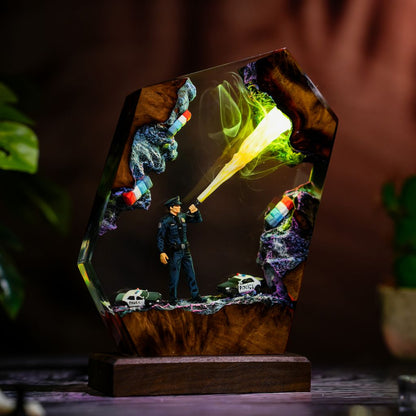 Police Resin Lamp