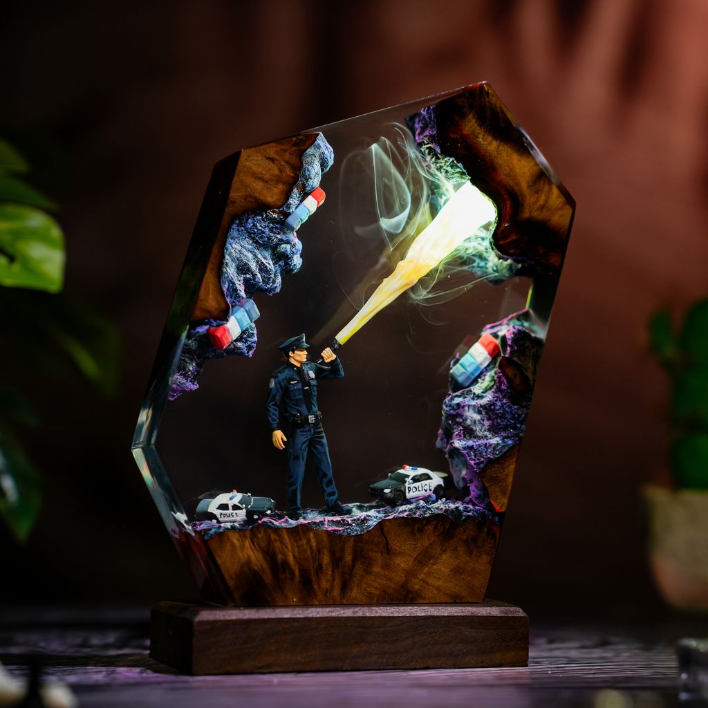 Police Resin Lamp