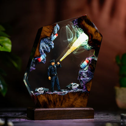 Police Resin Lamp