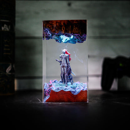 Bloodred Warrior Epoxy Resin Lamp