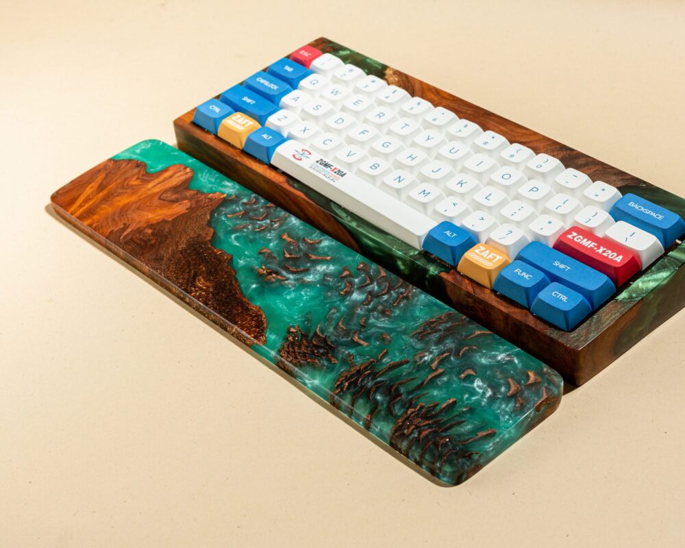 Colorful Resin and Wood wrist rest