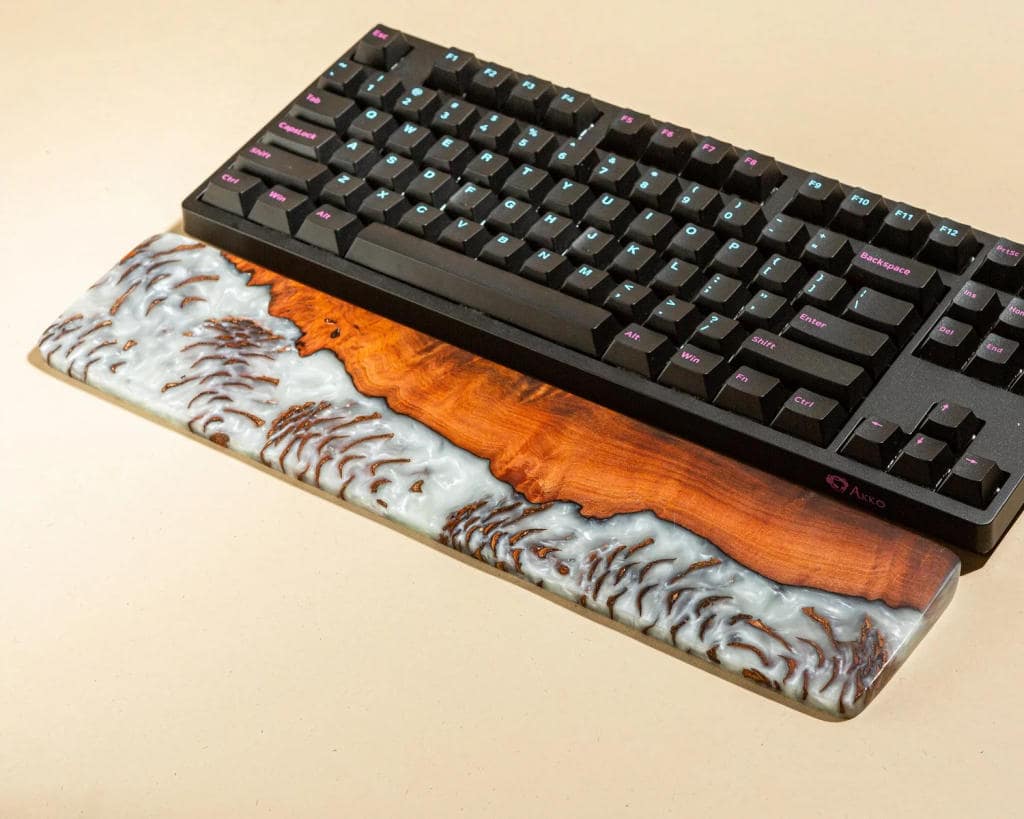 Colorful Resin and Wood wrist rest