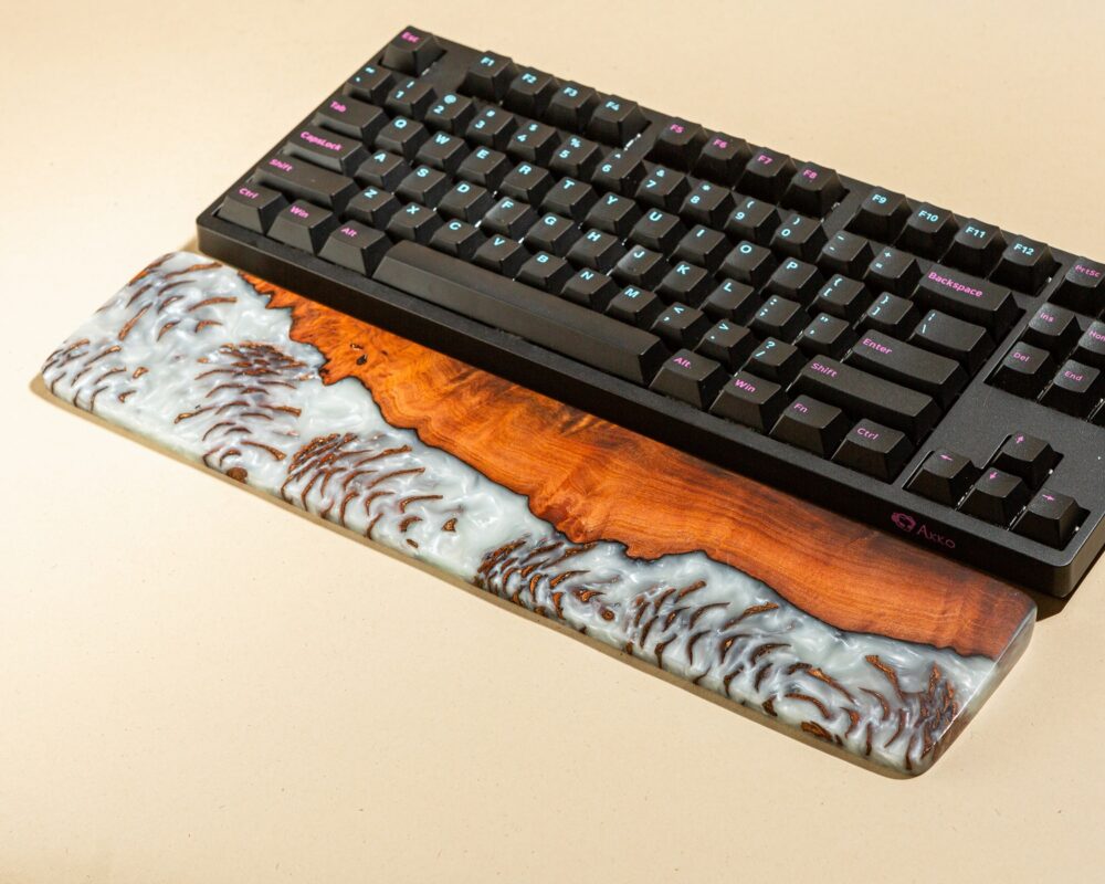Yin Yang Resin and Wood wrist rest