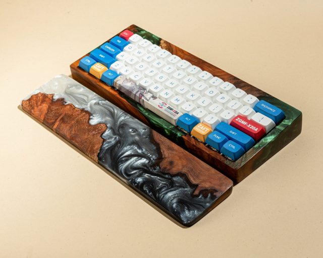 Yin Yang Resin and Wood wrist rest