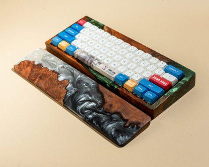 Yin Yang Resin and Wood wrist rest